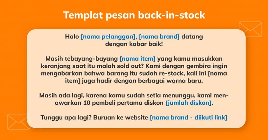 Template Pesan Back-In-Stock