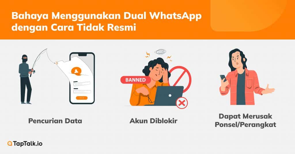 Bahaya Menggunakan Dual WhatsApp Dengan Cara Tidak Resmi