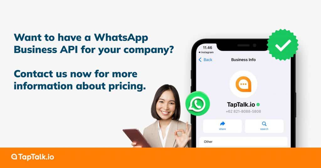Start Your WhatsApp Business API with TapTalk.io