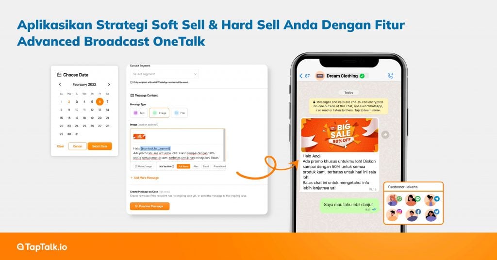 Aplikasikan Strategi Soft Sell & Hard Sell Anda Menggunakan OneTalk