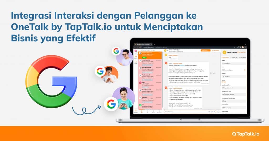Integrasi Interaksi dengan Pelanggan ke OneTalk by TapTalk.io untuk Menciptakan Bisnis yang Efektif